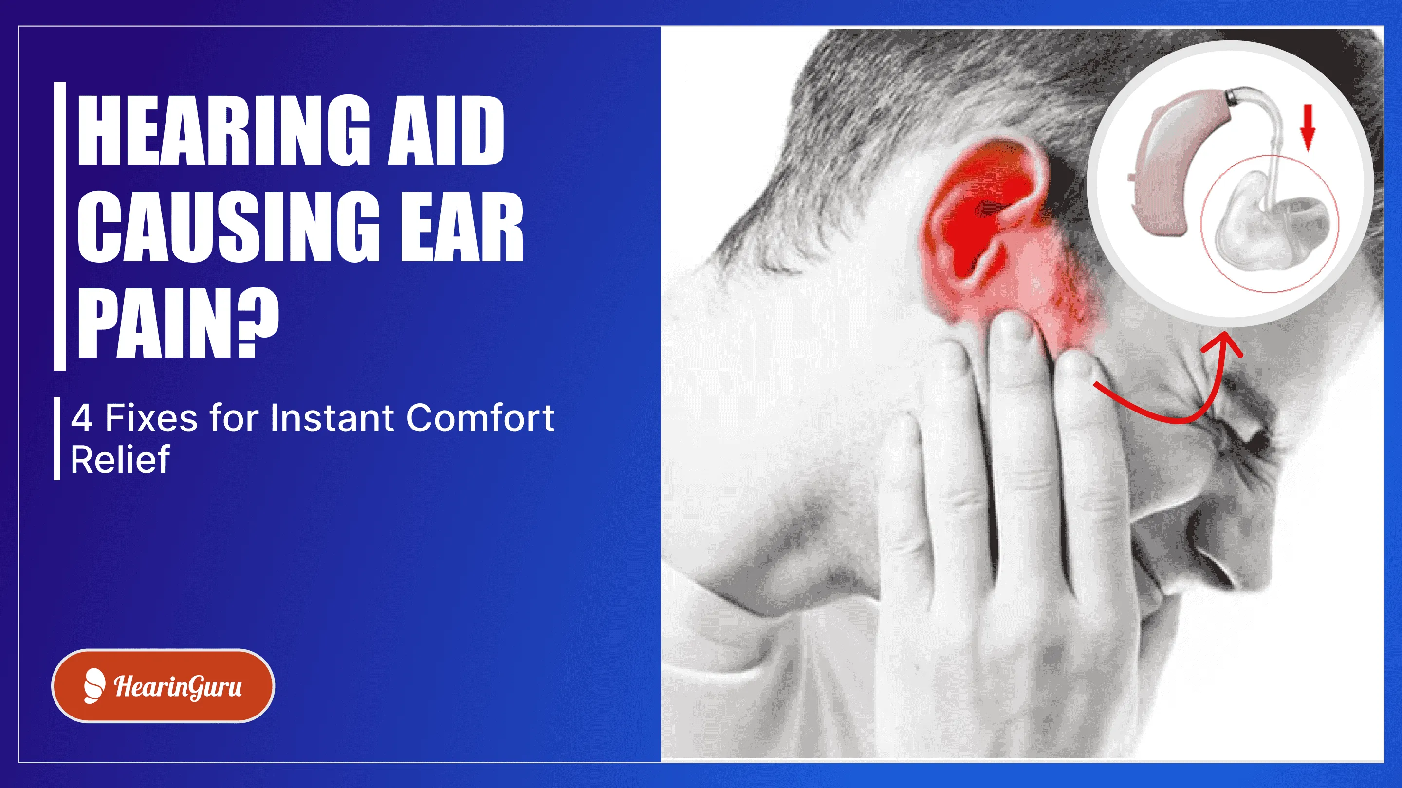 hear aid pain
